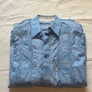 Robert Graham Light Blue Embroidered Shirt